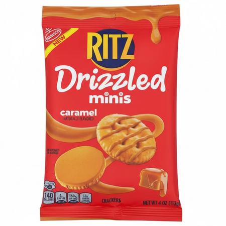 Ritz Drizzled Minis Caramel Crackers 4oz