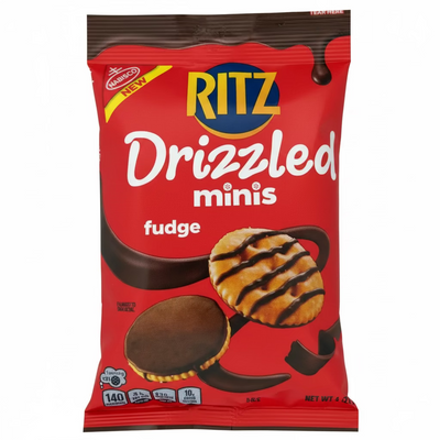 Ritz Drizzled Minis Fudge Crackers 4oz