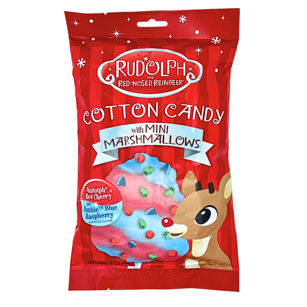 Rudolph Cotton Candy Bag with Marshmallows 80g - 12 Pack