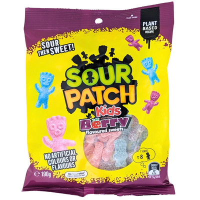 Sour Patch Kids Berry 190g (Australia) - 20 Pack *BB Jun 19 2026*
