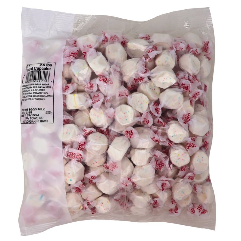 Salt Water Taffy Frosted Cupcake 2.5lb - 1 Bag Nutrition Facts Ingredients iWholesaleCandy