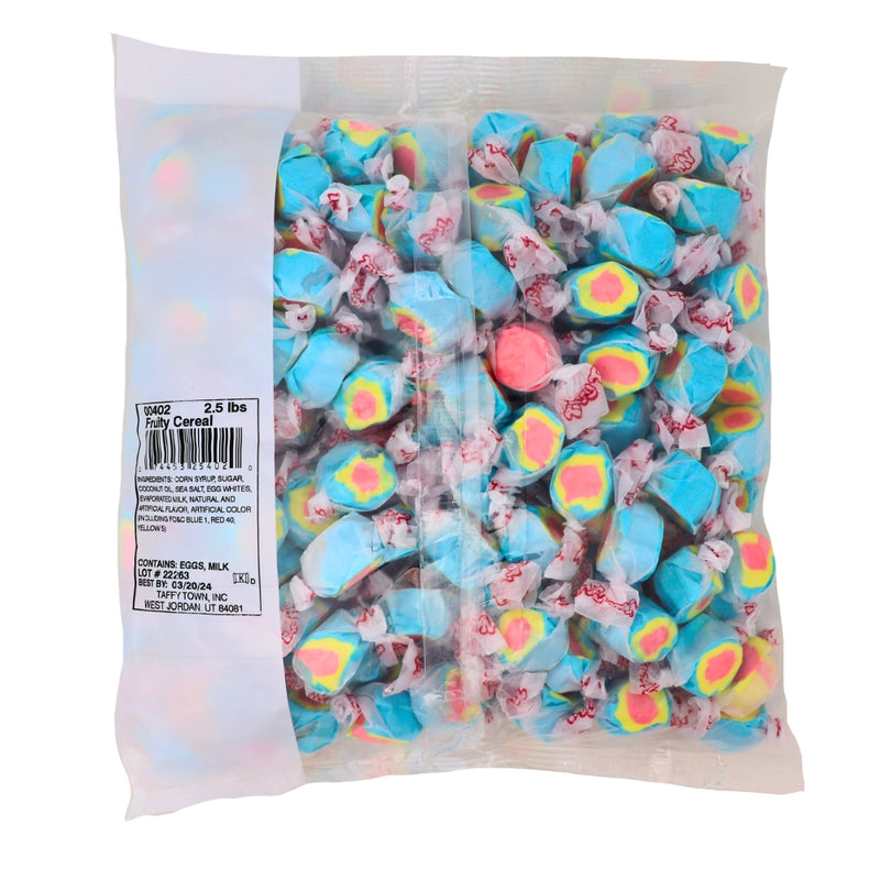 Salt Water Taffy Fruity Cereal 2.5lb - 1 Bag Bulk Candy Canada Nutrient Facts Ingredient iWholesaleCandy