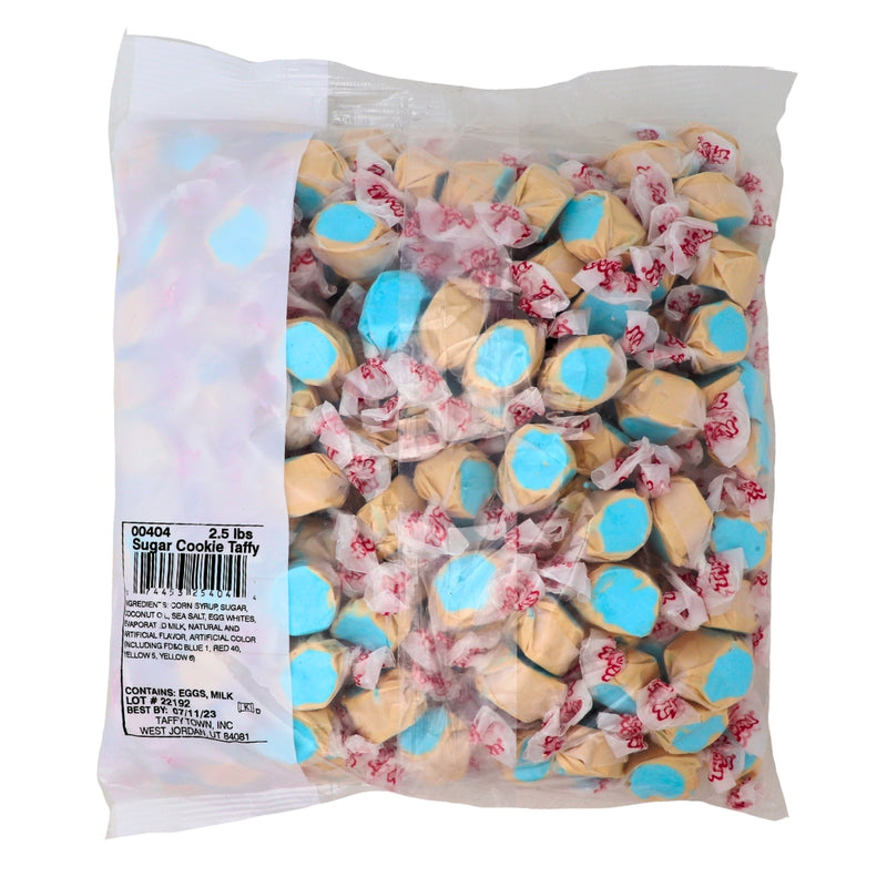 Salt Water Taffy Sugar Cookies 2.5lb - 1 Bag Bulk Candy Canada Nutrient Facts Ingredients iWholesale Candy