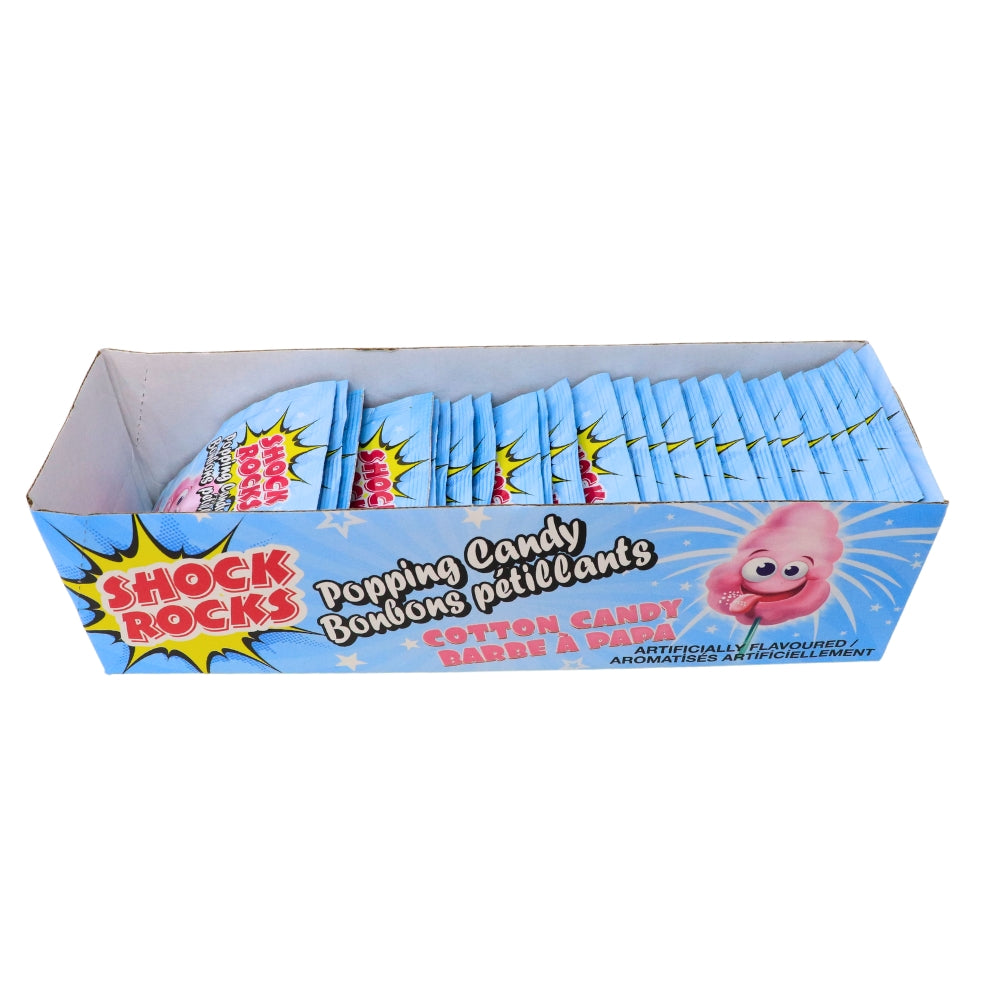 Shock Rocks Popping Candy Cotton Candy - 24 Pack