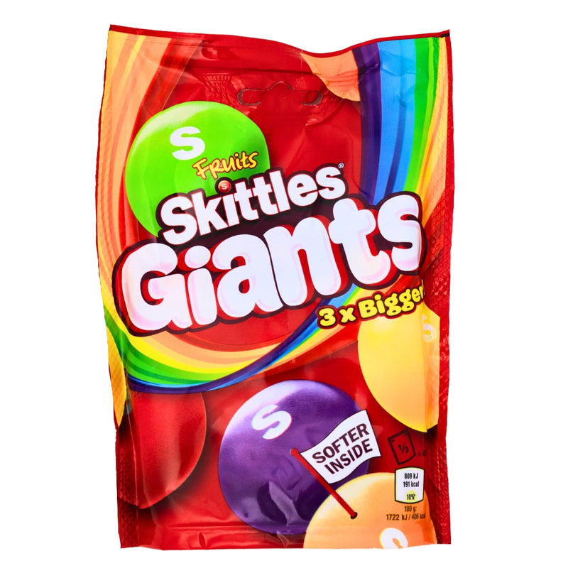 Skittles Fruits Giants 141g (UK) - 15 Pack - British Candy
