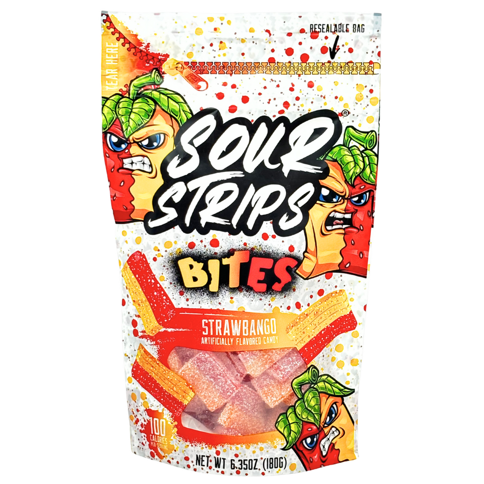 Sour Strips Bites Strawberry & Mango 6.35oz - 10 Pack