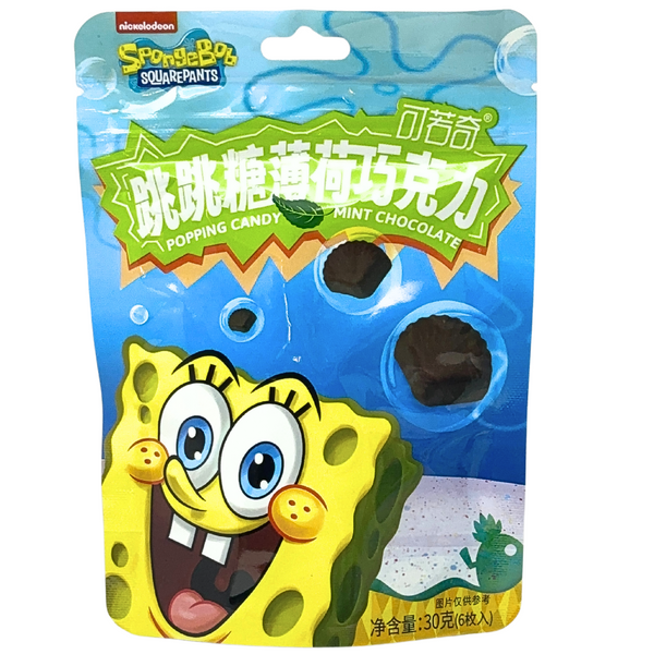 Spongebob Popping Candy Mint Chocolate - 30g - 20 Pack