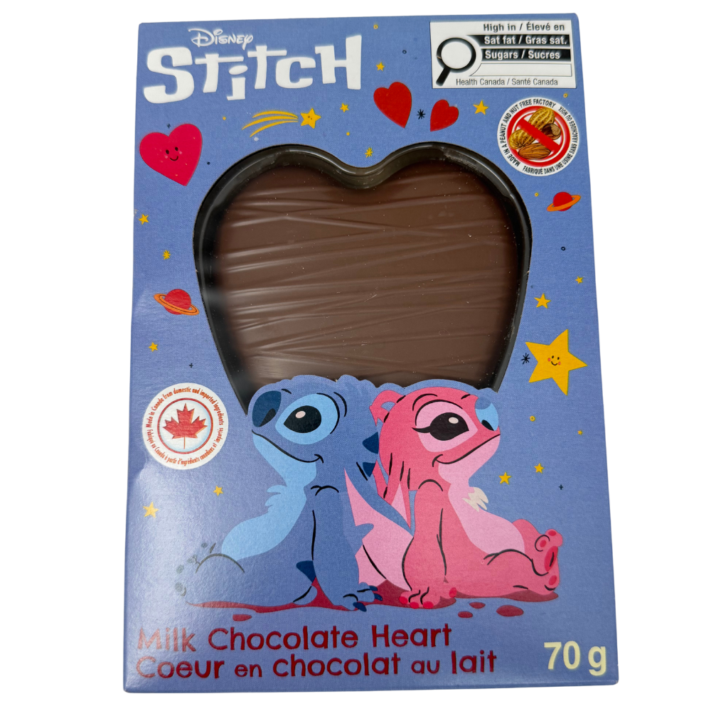 Stitch Milk Chocolate Heart 70g - 24 Pack