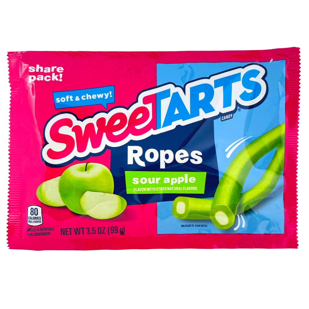 Sweetarts Soft & Chewy Ropes Sour Apple 3.5oz - 12 Pack