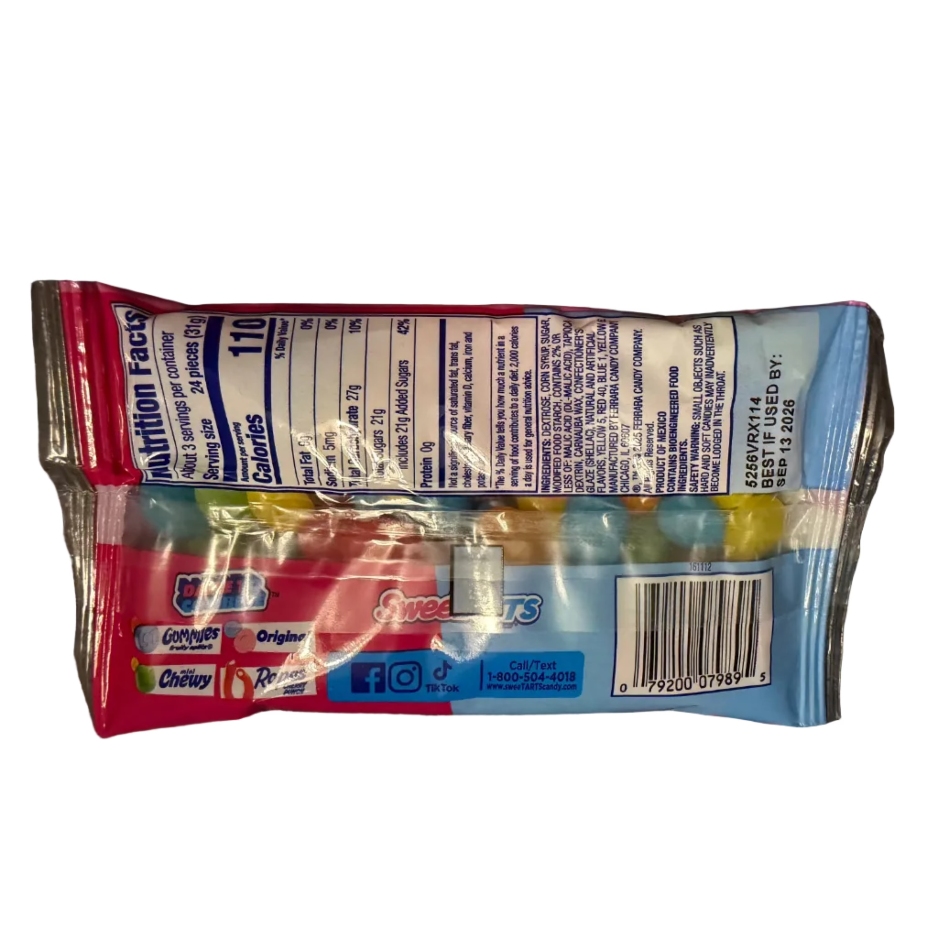 Sweetarts Jelly Beans - 3.5oz Nutrition Facts