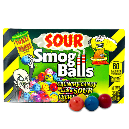 Toxic Waste Sour Smog Balls Theatre Pack - 12 Pack
