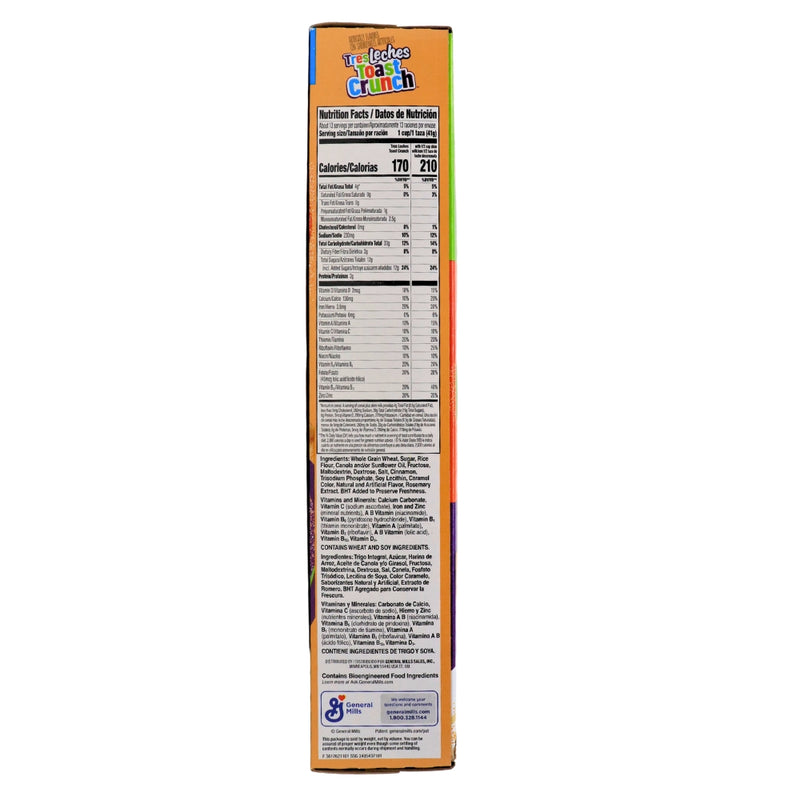 Tres Leche's Toast Crunch 552g - 6 Pack Nutrition Facts - Ingredients | iWholesaleCandy.ca