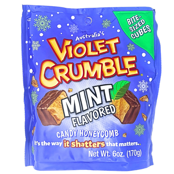Violet Crumble Mint Flavoured Honeycomb Chocolate Bites - 170g (Australia)- 8 Pack
