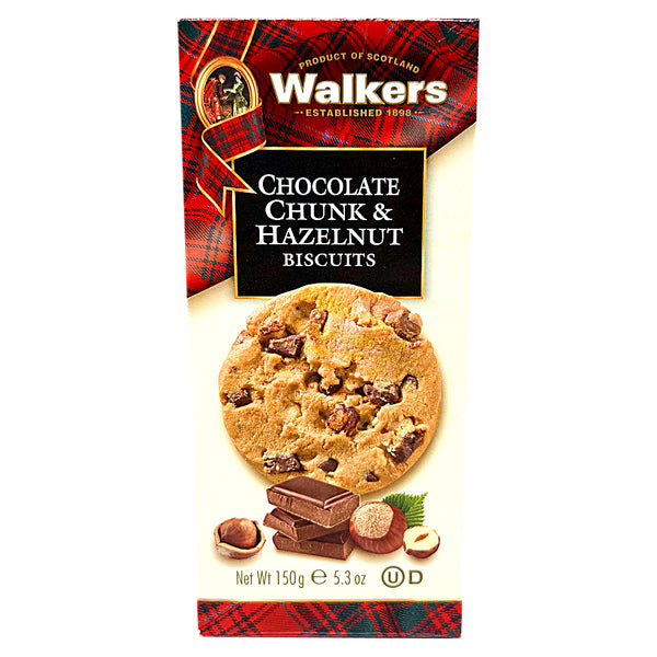 Walkers Chocolate Chunk & Hazelnut Biscuits 150g (UK) - 1 Pack