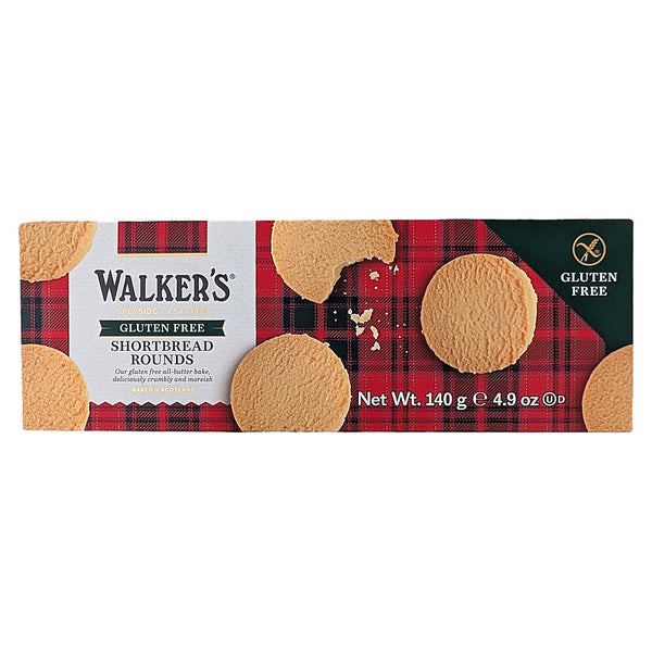Walkers Gluten Free Shortbread Rounds 140g (UK) - 1 Pack