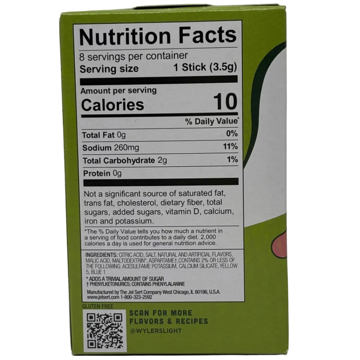 Wyler's Light Singles To Go Drink Mix Picklemonade - 12 Pack Ingredients