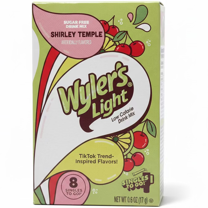 Wyler's Light Singles To Go Drink Mix Shirley Temple - 12 Pack