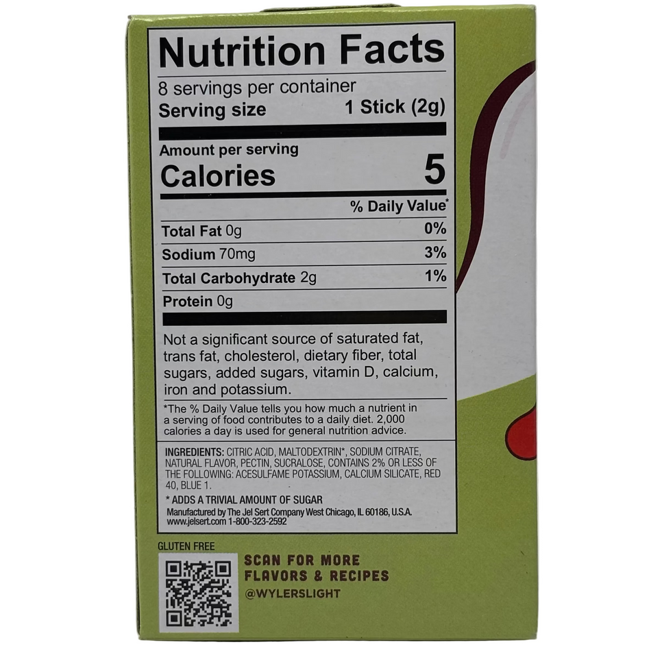 Wyler's Light Singles To Go Drink Mix Shirley Temple - 12 Pack Ingredients