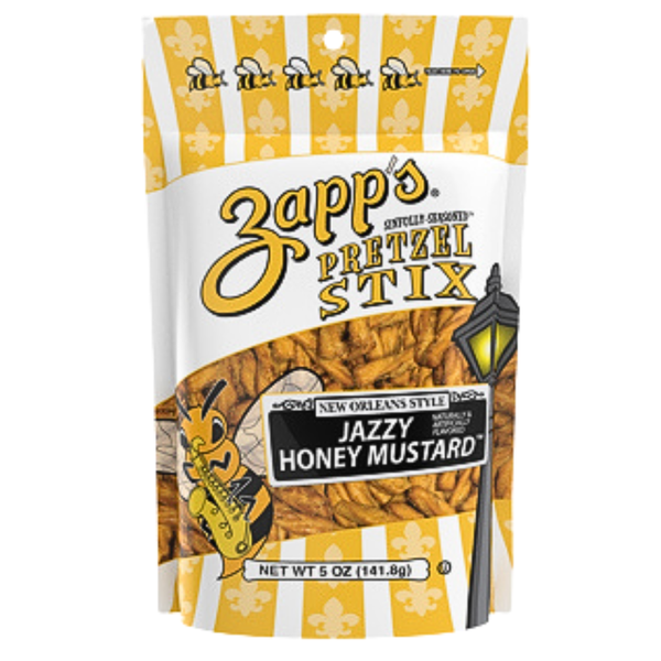 Zapp's Pretzel Stix Jazzy Honey Mustard 5oz - 8 Pack