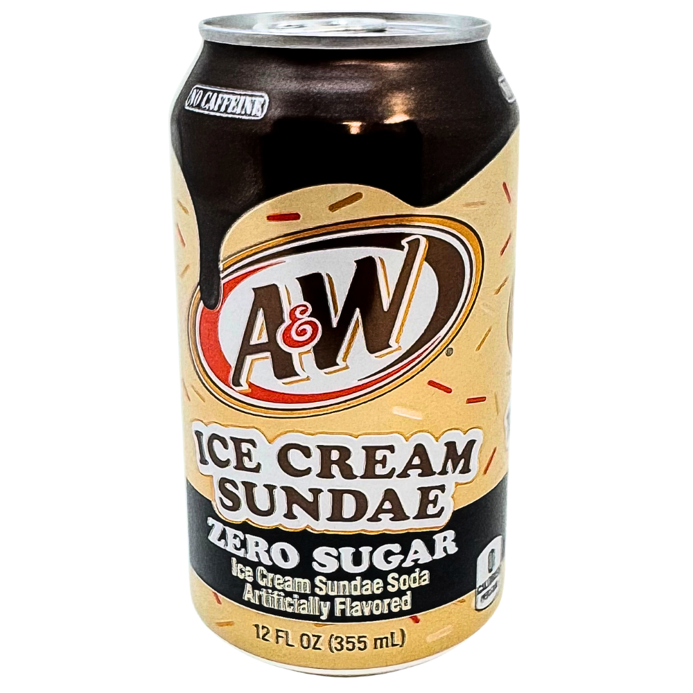 A&W Ice Cream Sundae Soda Zero Sugar 355mL - 12 Can