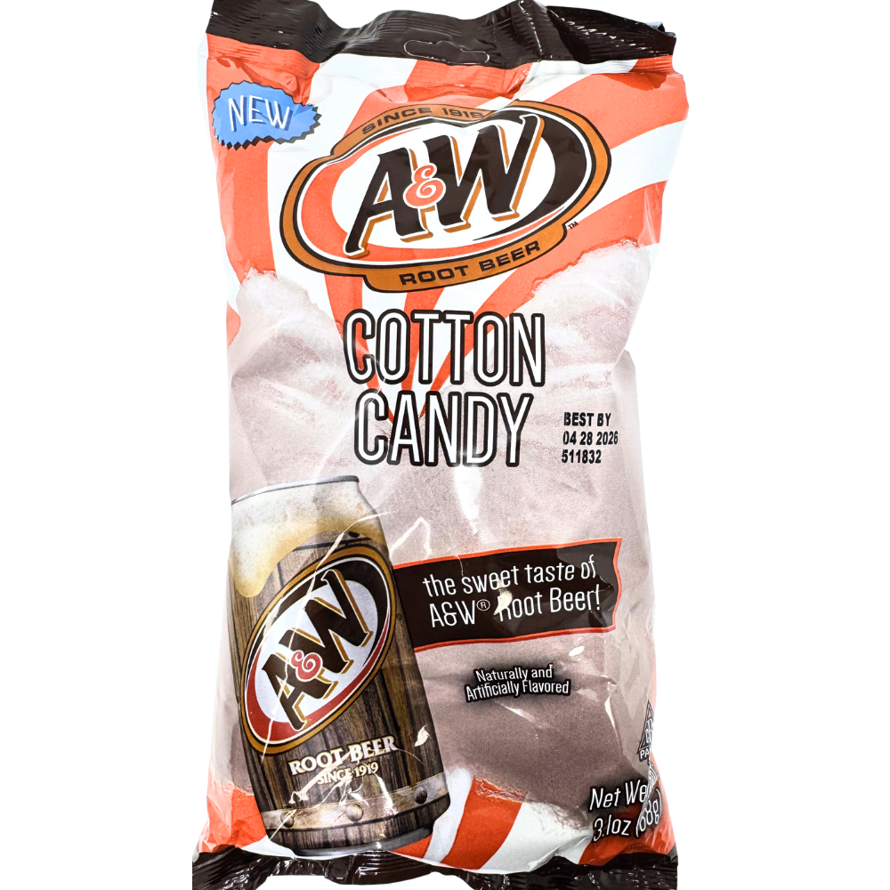 A&W Root Beer Cotton Candy 3.1oz - 12 Pack