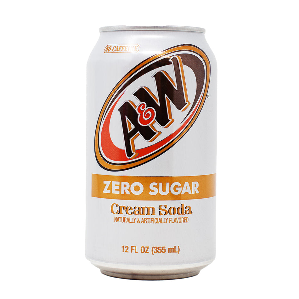 A&W Zero Sugar Cream Soda 355mL - 12 Pack