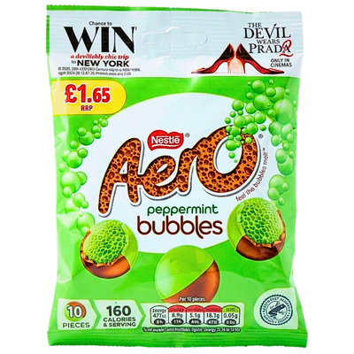 Aero Bubbles Peppermint Pouch 80g (UK) - 12 Pack