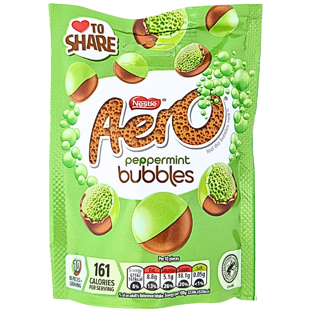 Aero Bubbles Peppermint Pouch 92g (UK) - 8 Pack