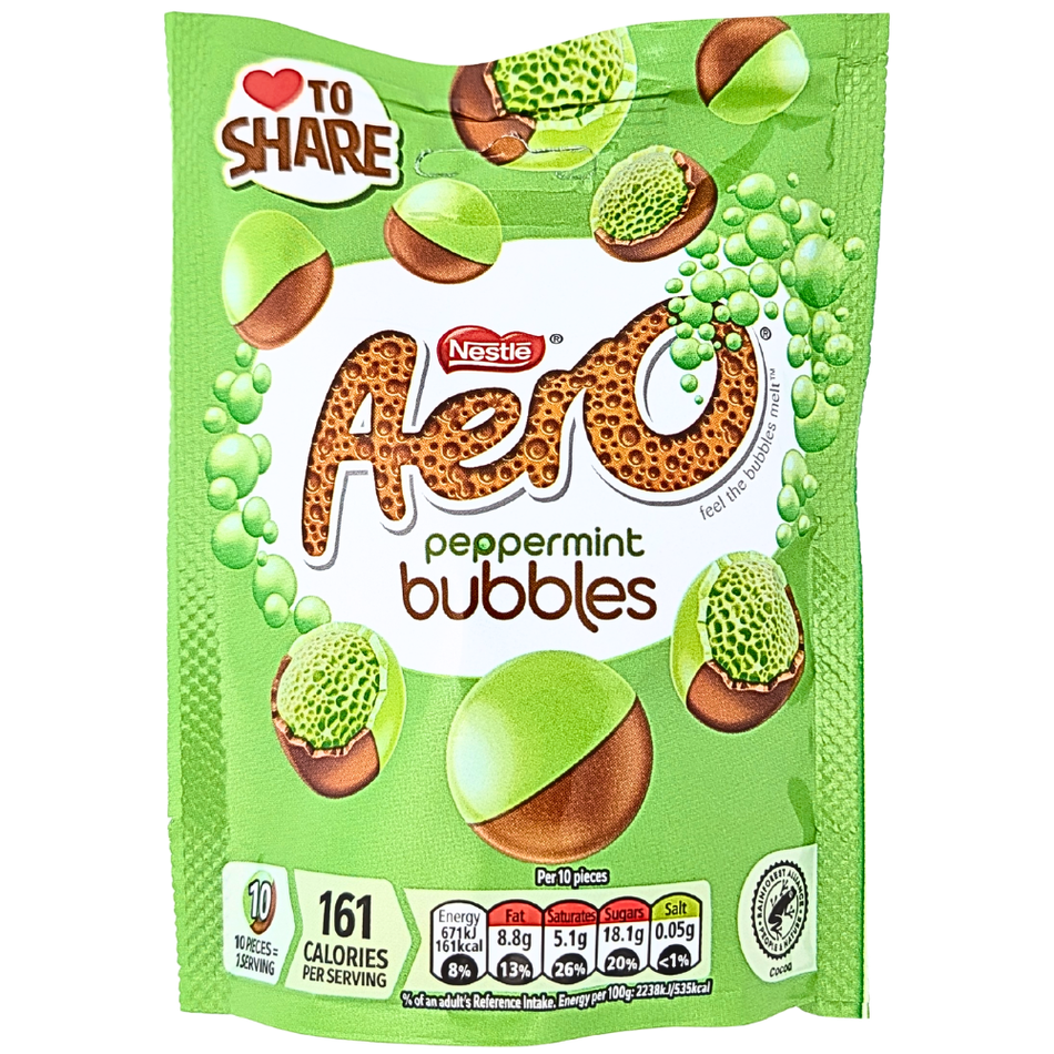 Aero Bubbles Peppermint Pouch 92g (UK) - 8 Pack