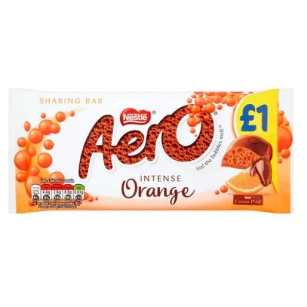 Aero Intense Orange Sharing Bar UK 90g - 15 Pack