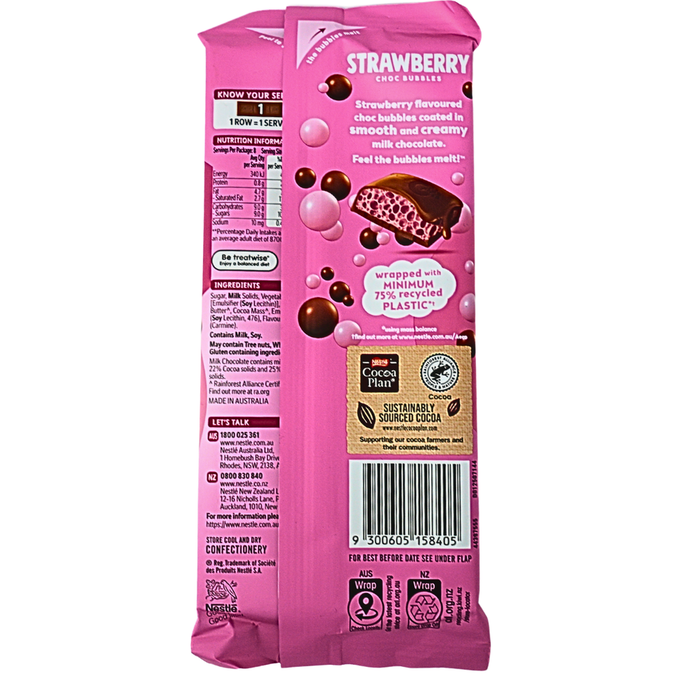 Aero Strawberry Block 118g (Aus) - 12 Bars