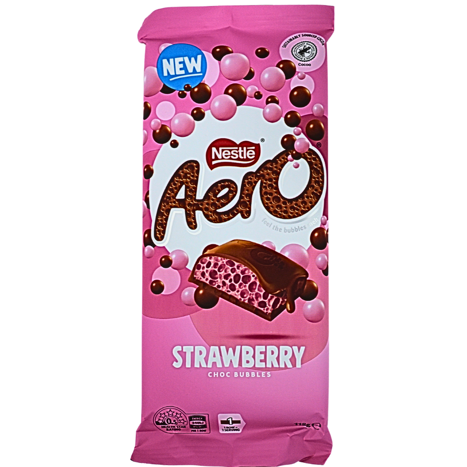 Aero Strawberry Block 118g (Aus) - 12 Bars