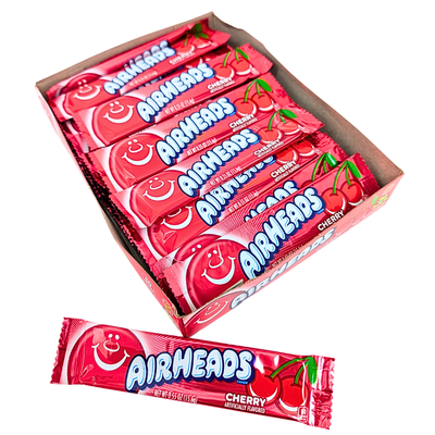 AirHeads Candy - Cherry Taffy Bars-Retro Candy 