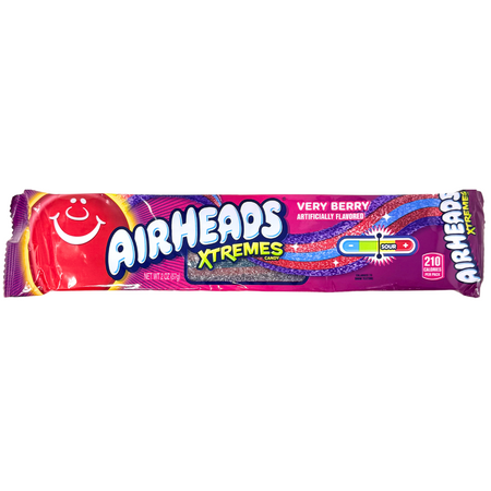 Airheads Xtremes Sour Belts Very Berry 2oz - 18 Pack