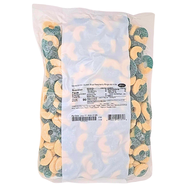Albanese Gummi Blue Raspberry Rings - 1 Bag