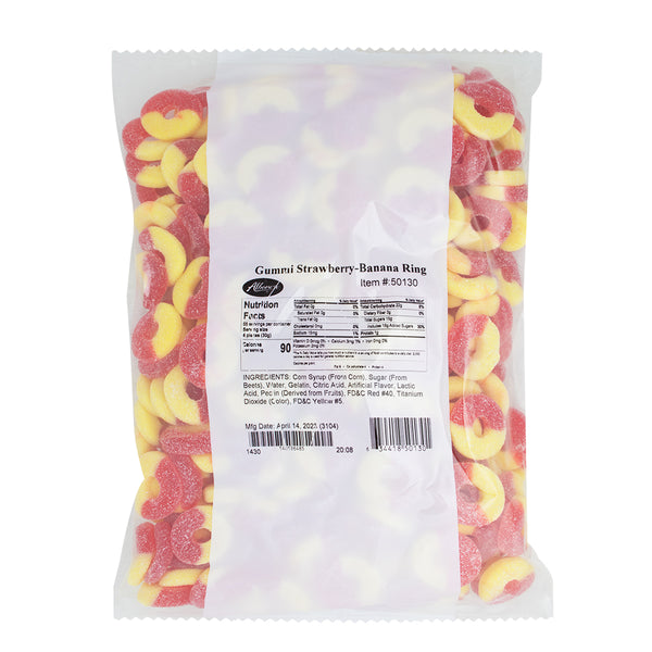 Albanese Gummi Strawberry Banana Rings Gummy Candy