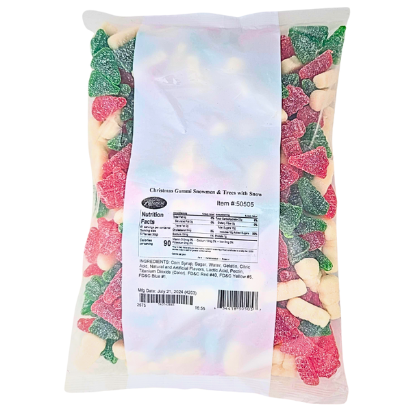 Albanese Christmas Gummi Snowmen & Trees with Snow 4.5lb - 1 bag