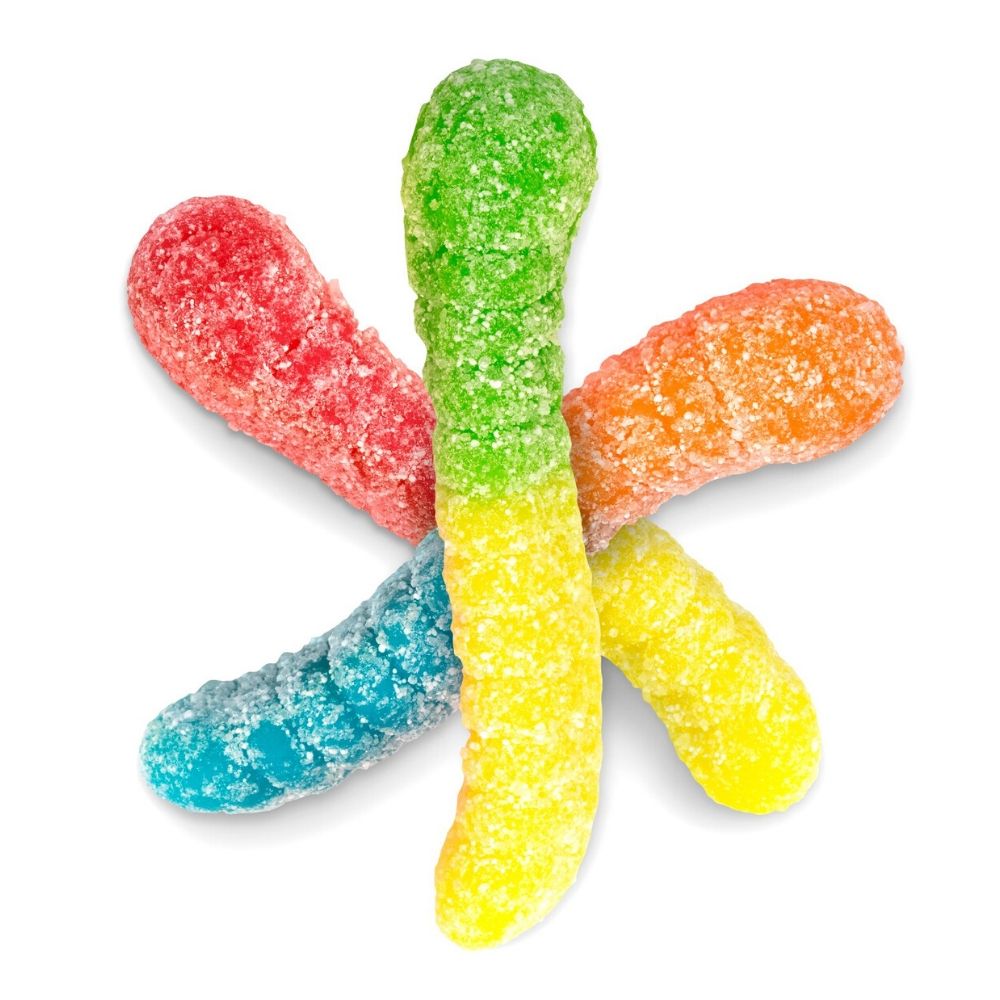 Albanese Sour Mini Neon Gummi Worms 4.5lb - 1 Pack