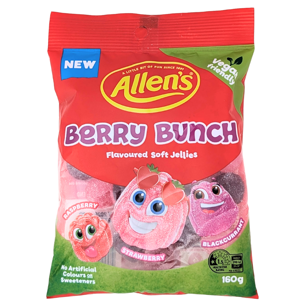 Allen's Berry Bunch 160g (Australia) - 12 Pack