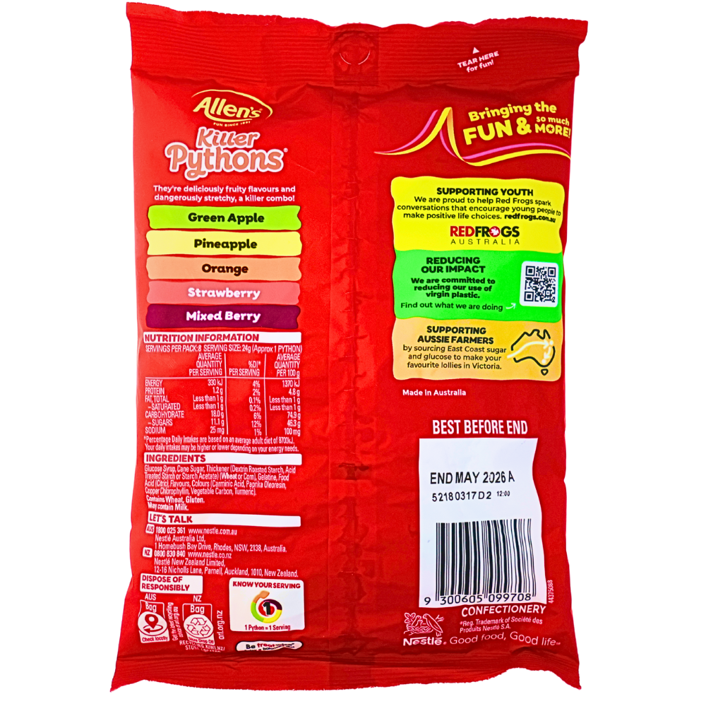 Allen's Killer Python (Australia) - 192g - 12 Pack