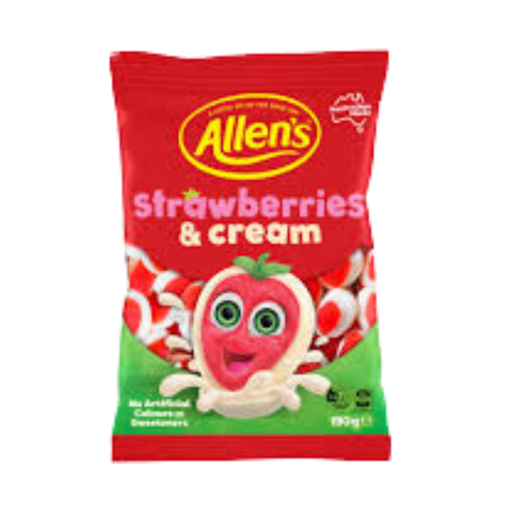 Allen's Strawberries & Cream (Australia) - 190g - 12 Pack