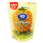 Amos 4D Fruit Gummy Pineapple Burst 6oz - 12 Pack - Gummy Candy