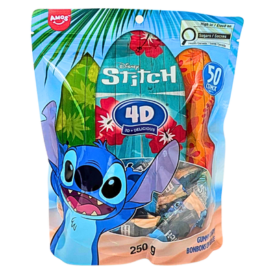 Amos 4D Gummy Stitch 50ct 250g - 1 Bag