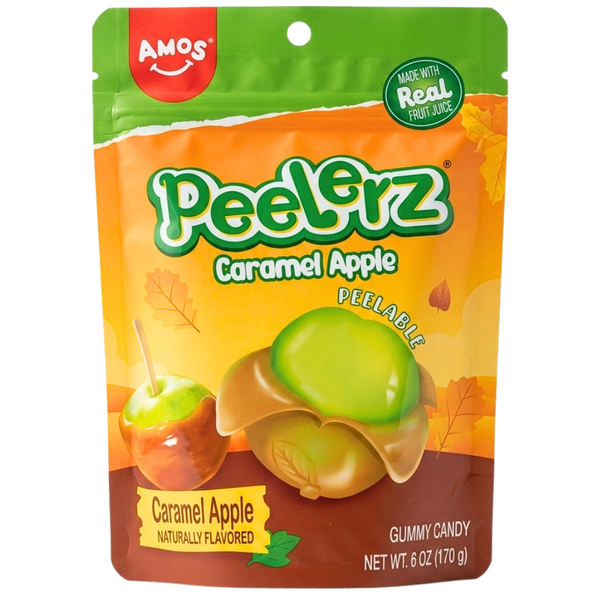 Amos Peelerz Caramel Apple 6oz - 12 Pack