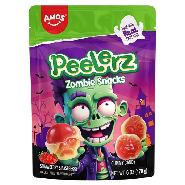 Amos Halloween Peelerz Zombie Snacks 6oz - 12 Pack