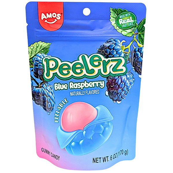 Amos Peelerz Blue Raspberry 6oz - 12 Pack