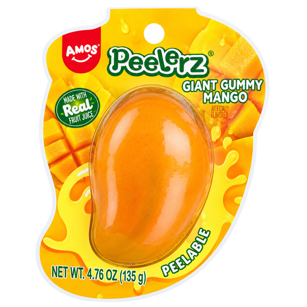 Amos Peelerz Giant Gummy Mango 4.76oz - 12 Pack