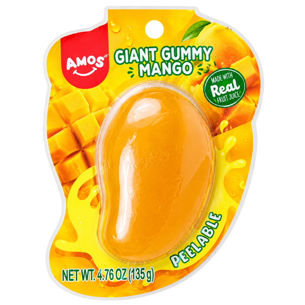 Amos Peelerz Giant Gummy Mango 4.76oz - 12 Pack