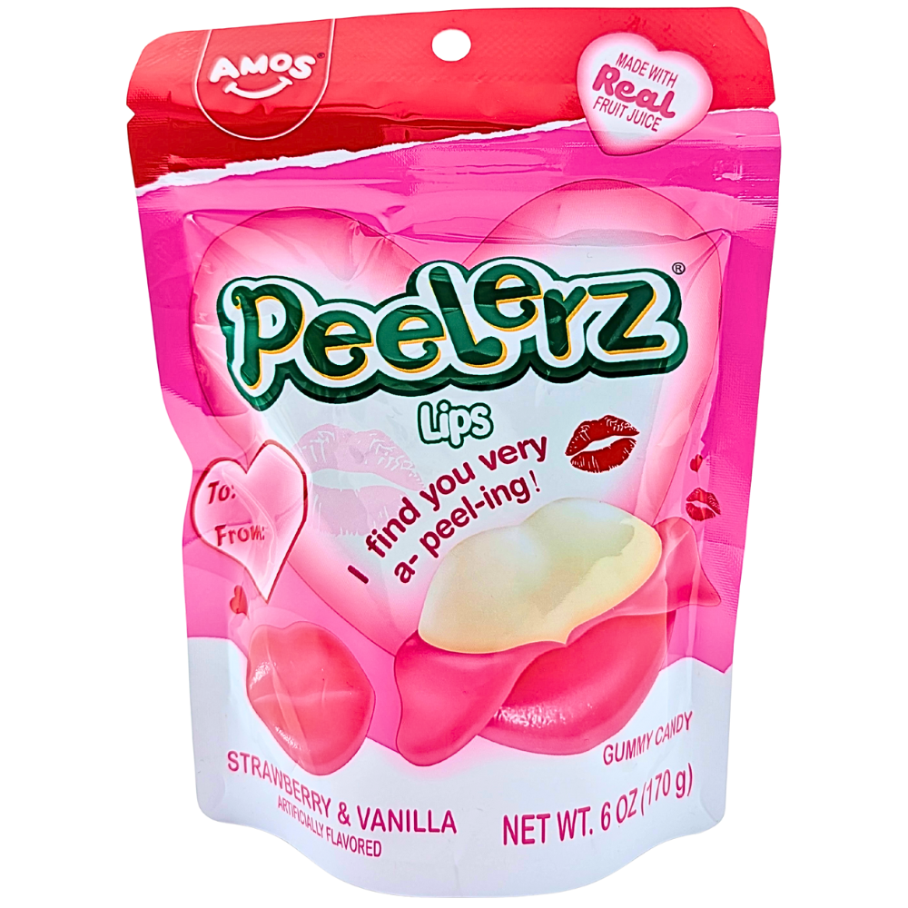 Amos Peelerz Lips Gummy 6oz - 12 Pack