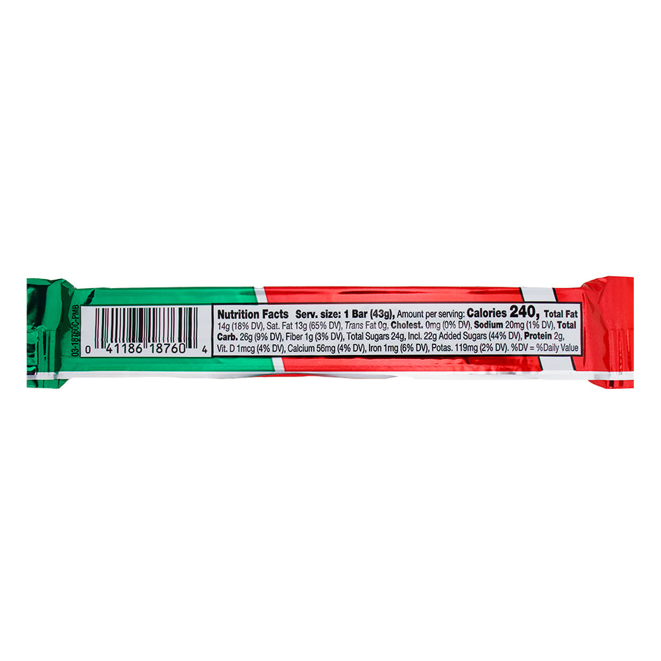 Andes Peppermint Bark Snap Bar 1.5oz - 48 Pack Nutrition Facts Ingredients